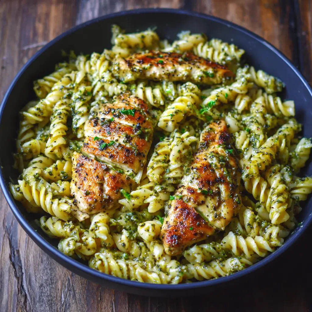Creamy Pesto Chicken with Pasta