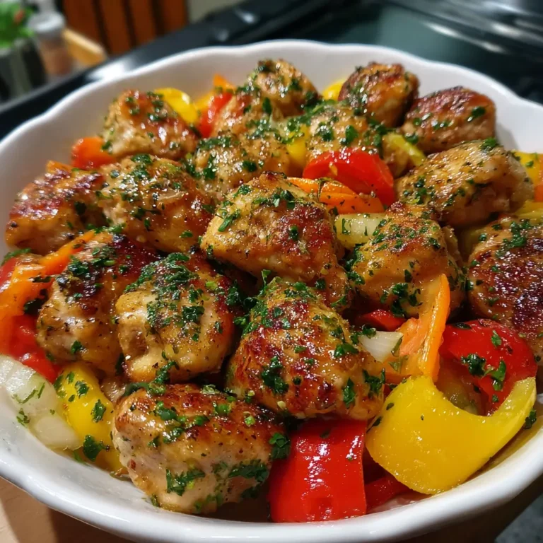 Garlic Butter Chicken Bites with Veggies