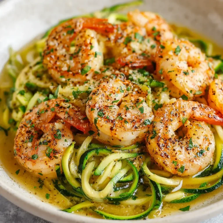 Garlic Butter Shrimp Zoodles