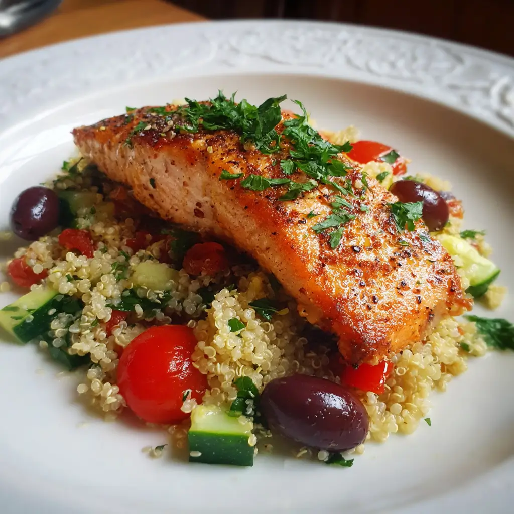 Mediterranean Salmon with Quinoa