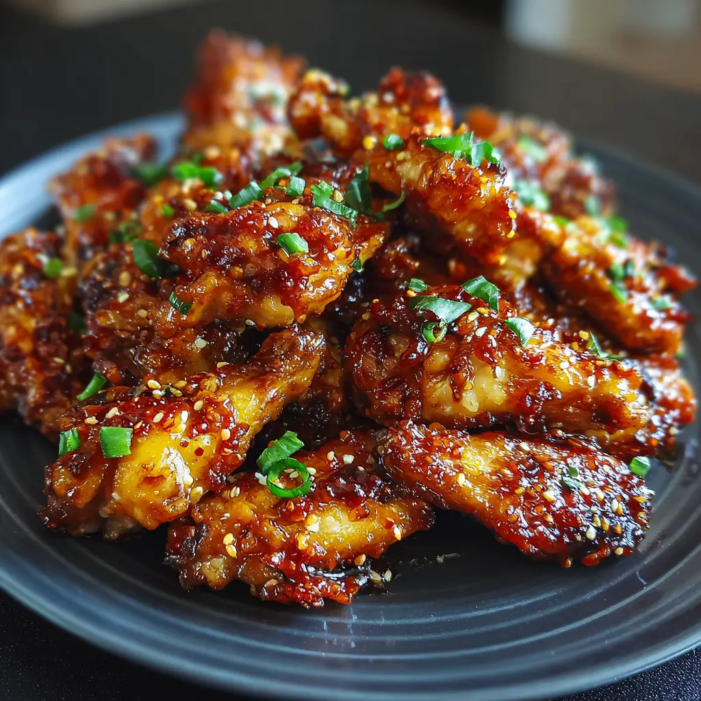 Spicy Honey Garlic Chicken Wings (no pork)