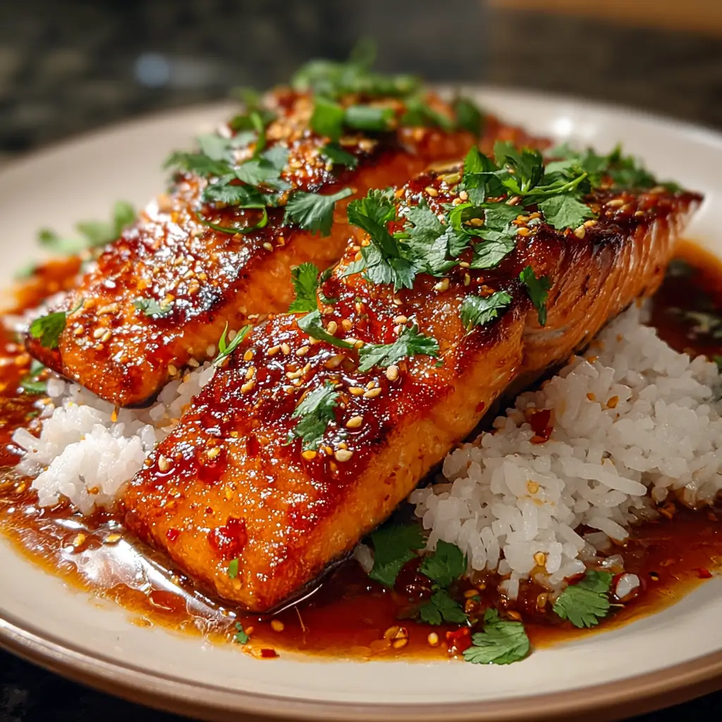 Spicy Honey Sriracha Salmon
