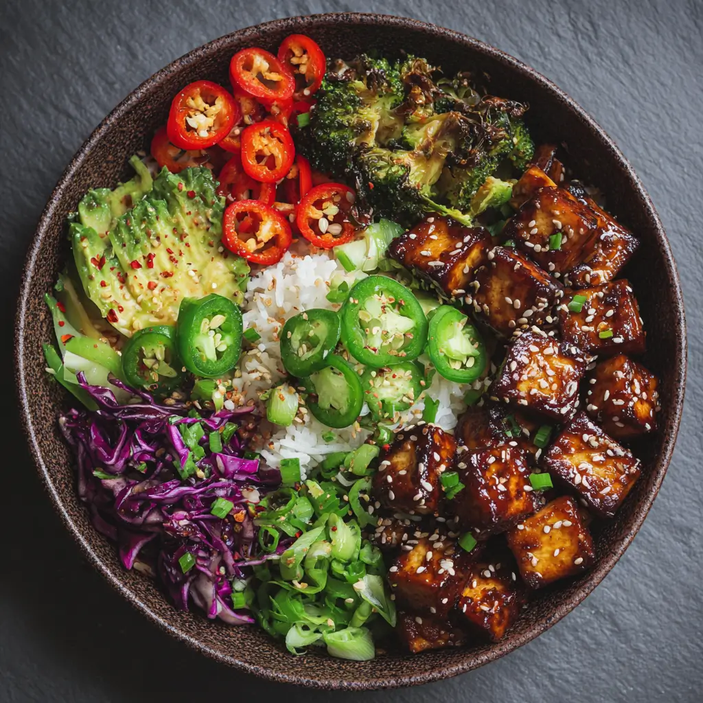 Teriyaki Glazed Tofu Bowls
