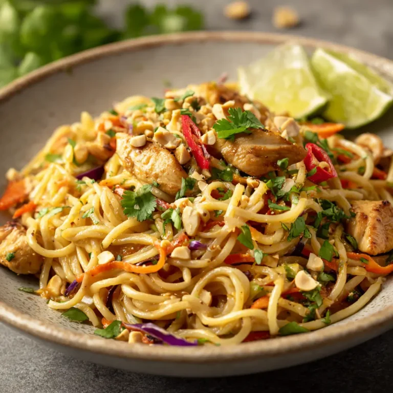 Thai Peanut Noodles with Chicken